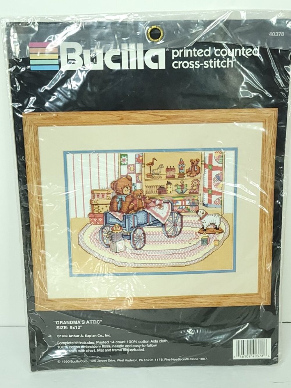 Bucilla Grandmas Attic Counted Cross Stitch Kit 40378 Teddy Bear NEW
